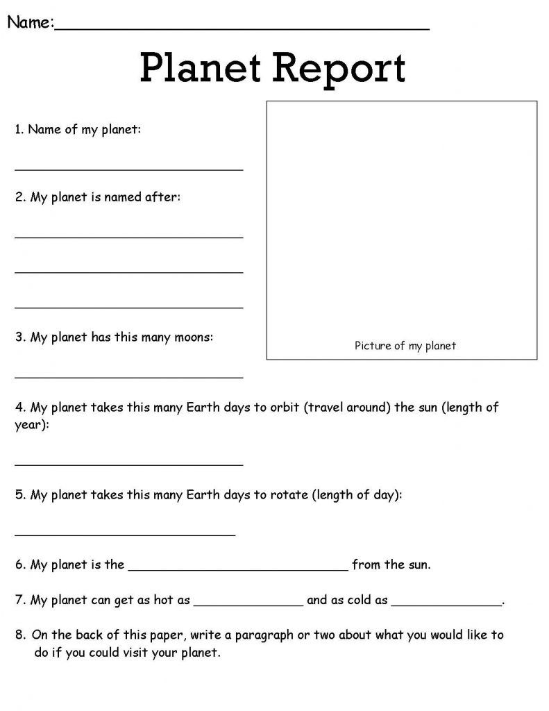 Free Printable 4th Grade Worksheets Science