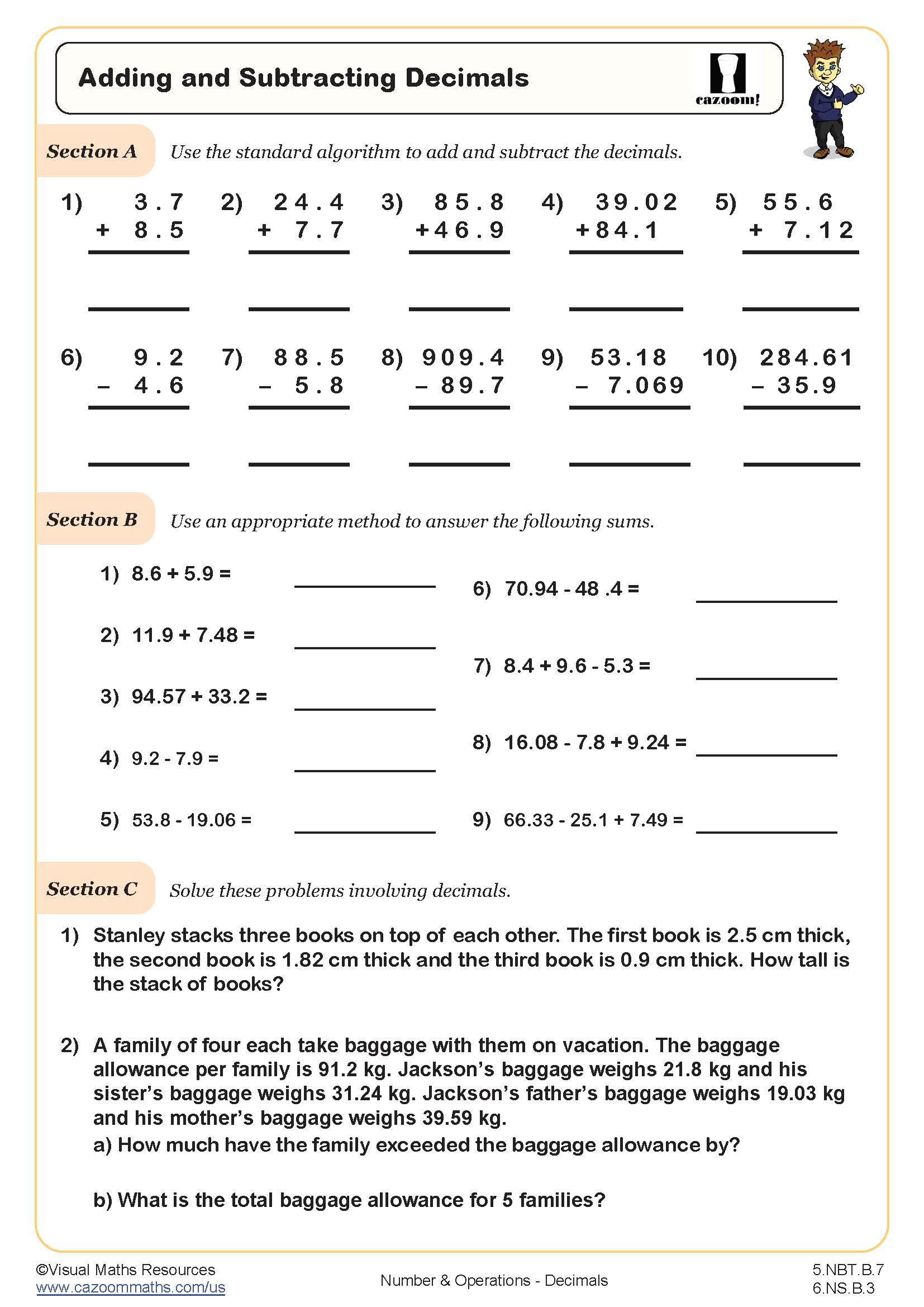 Math Worksheets For 5th Graders Free Printable