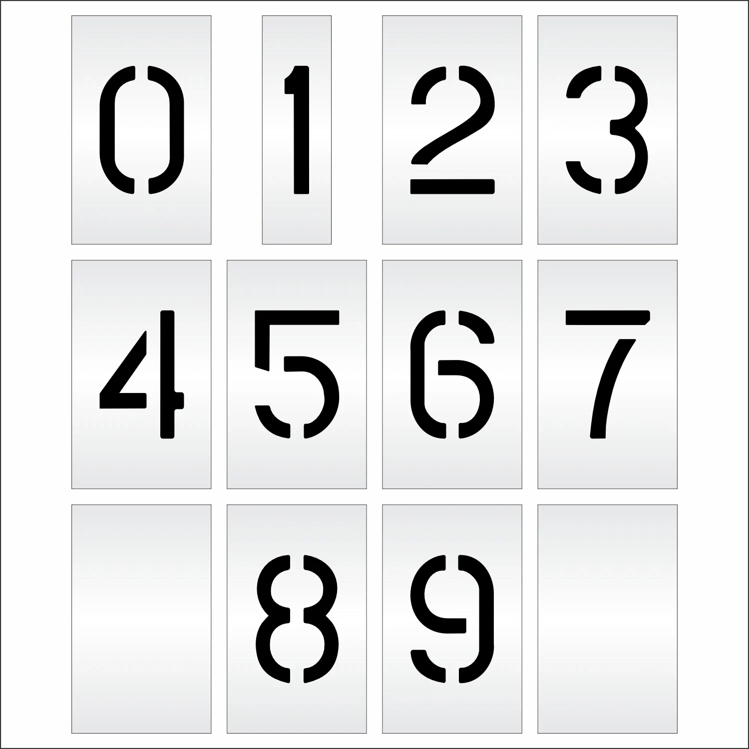 6 Inch Number Stencils Printable