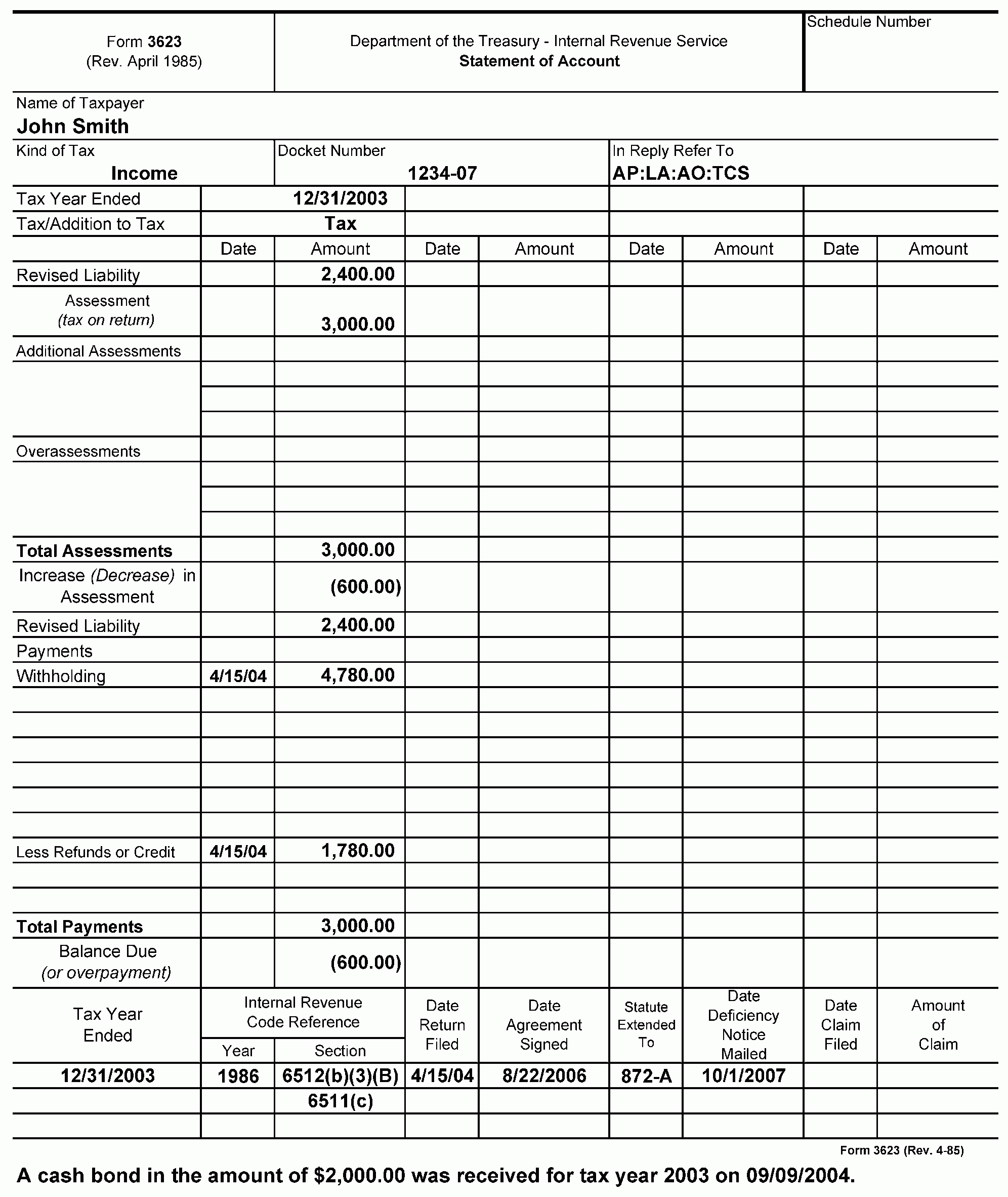 8 17 3 Preparing A Statement Of Account Internal Revenue Service