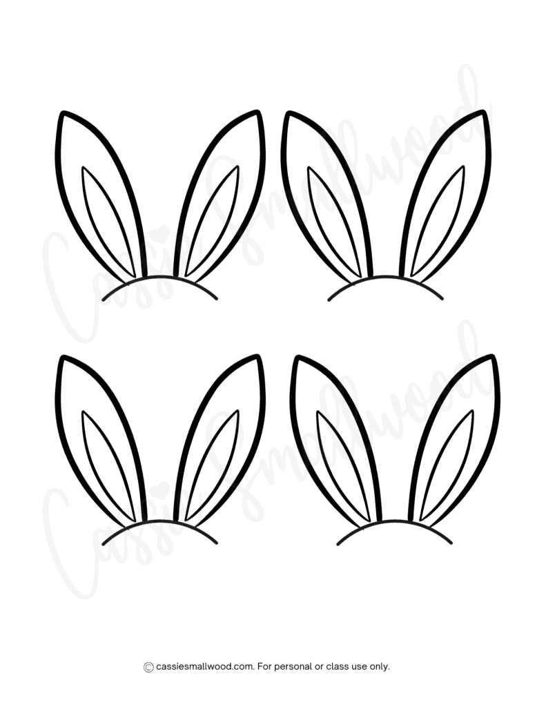 Printable Bunny Ears Template