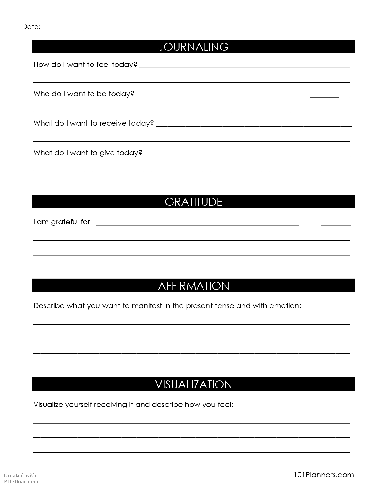 8 FREE Manifestation Journal PDF Templates Instant Download