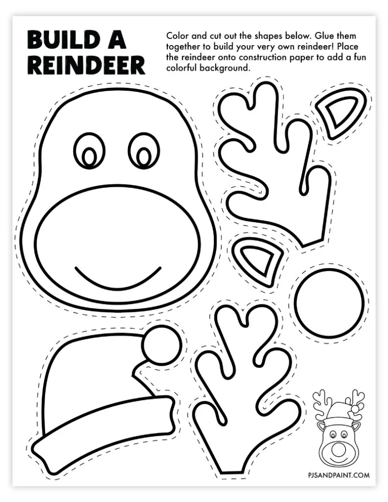 Reindeer Template Printable Free
