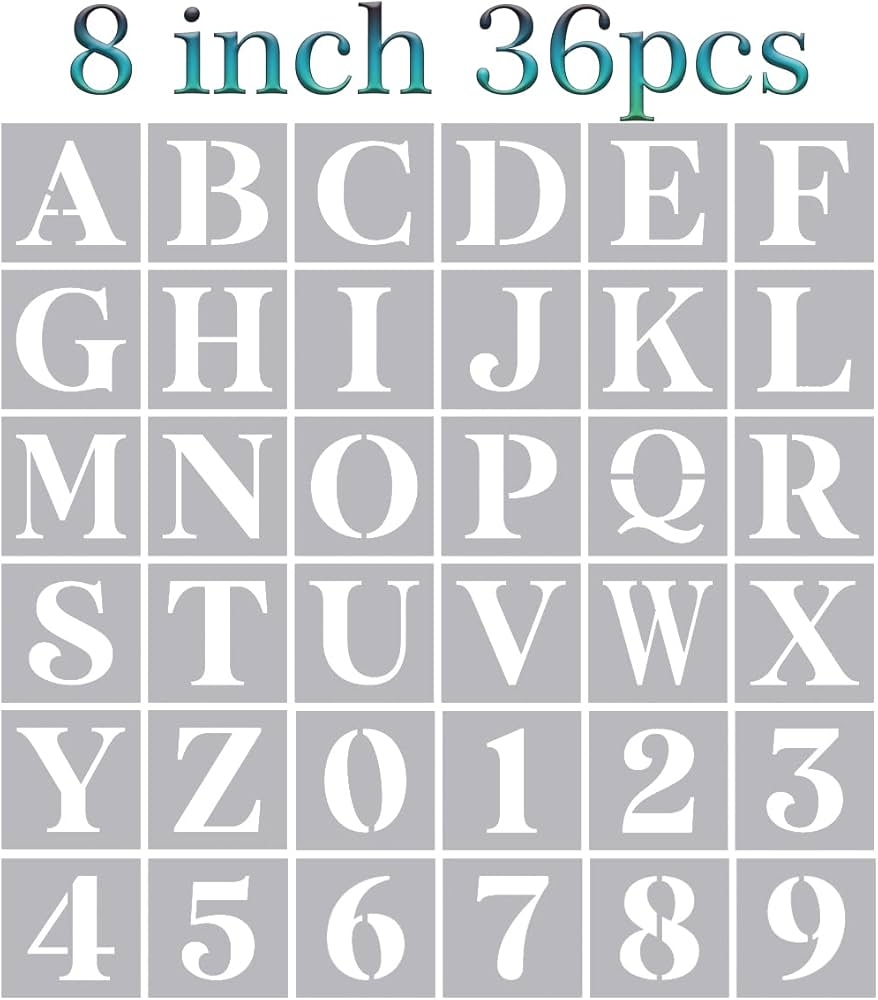 8 Inch Large Letter Stencils Alphabet Stencils For Painting On 