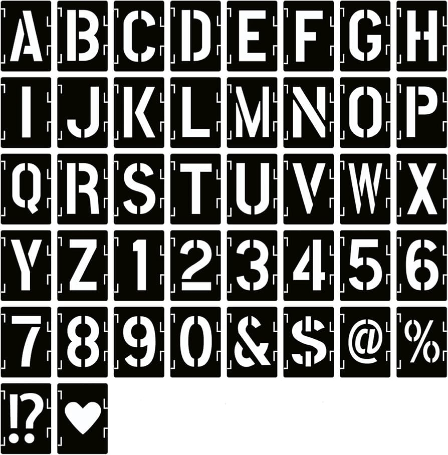 Stencil Letters Printable 8 Inch