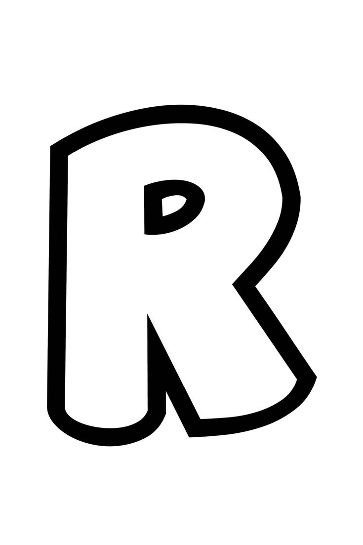 Letter R Outline Printable
