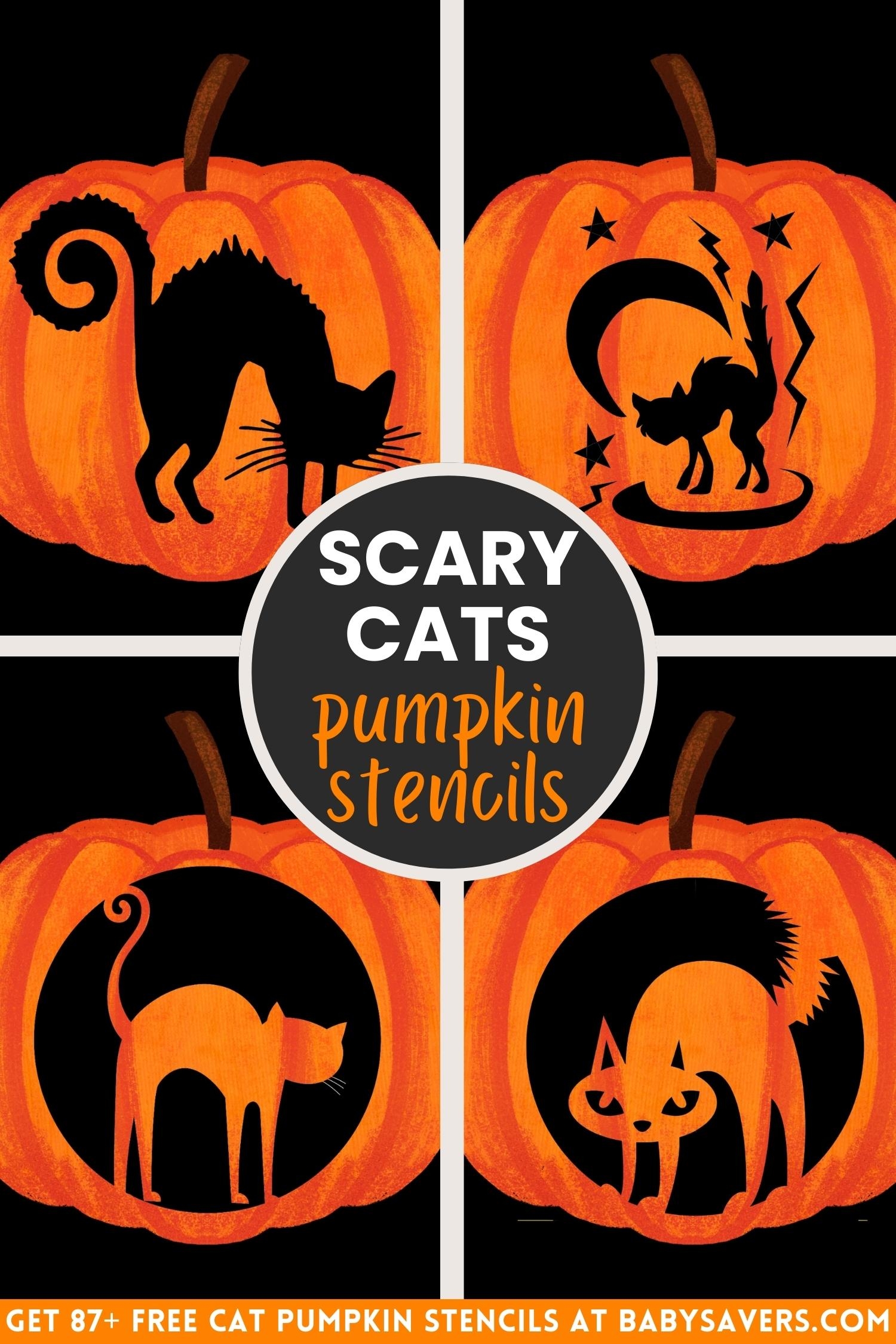 Cat Printable Cat Pumpkin Carving Templates
