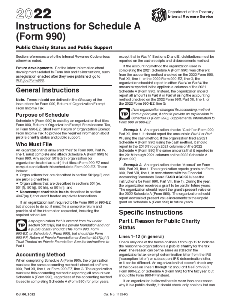 990 Ez Schedule A Instructions Fill Out amp Sign Online DocHub