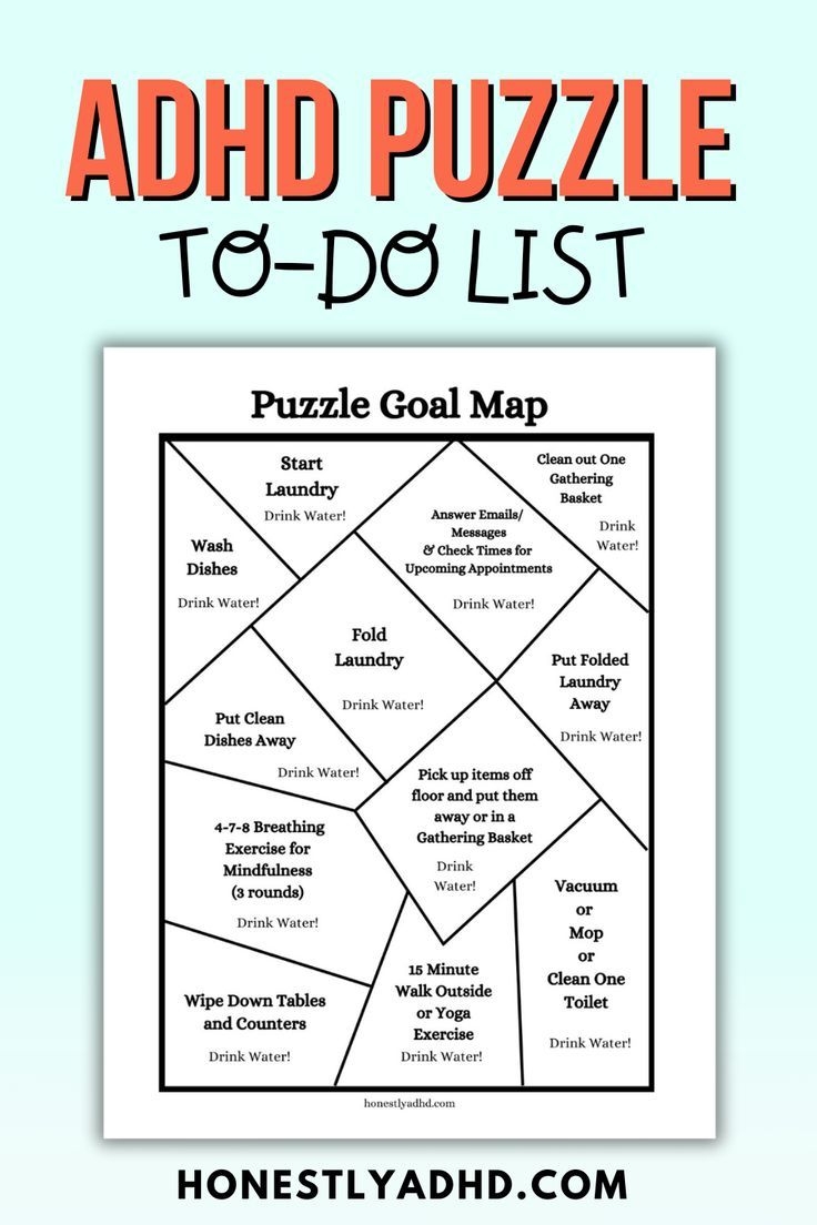 ADHD Puzzle To do List Free Printable