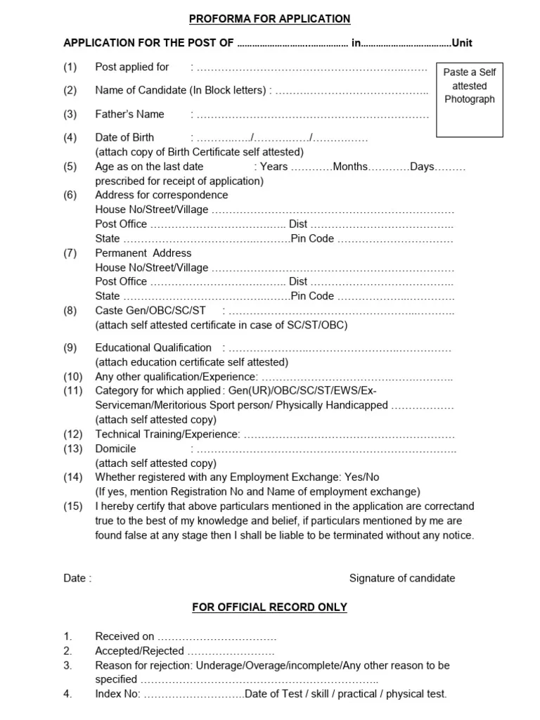 Air Force Group C Recruitment 2025 Application Form PDF