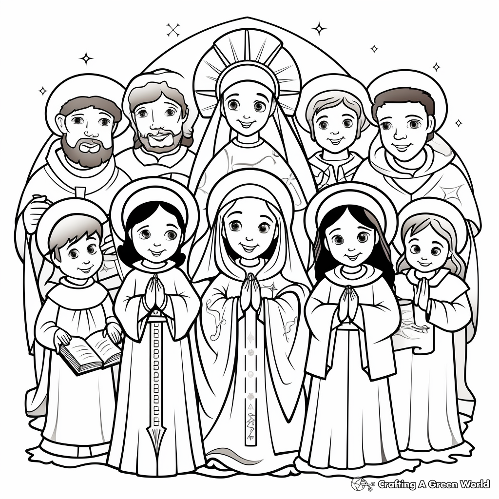 All Saints Day Coloring Pages Free amp Printable 