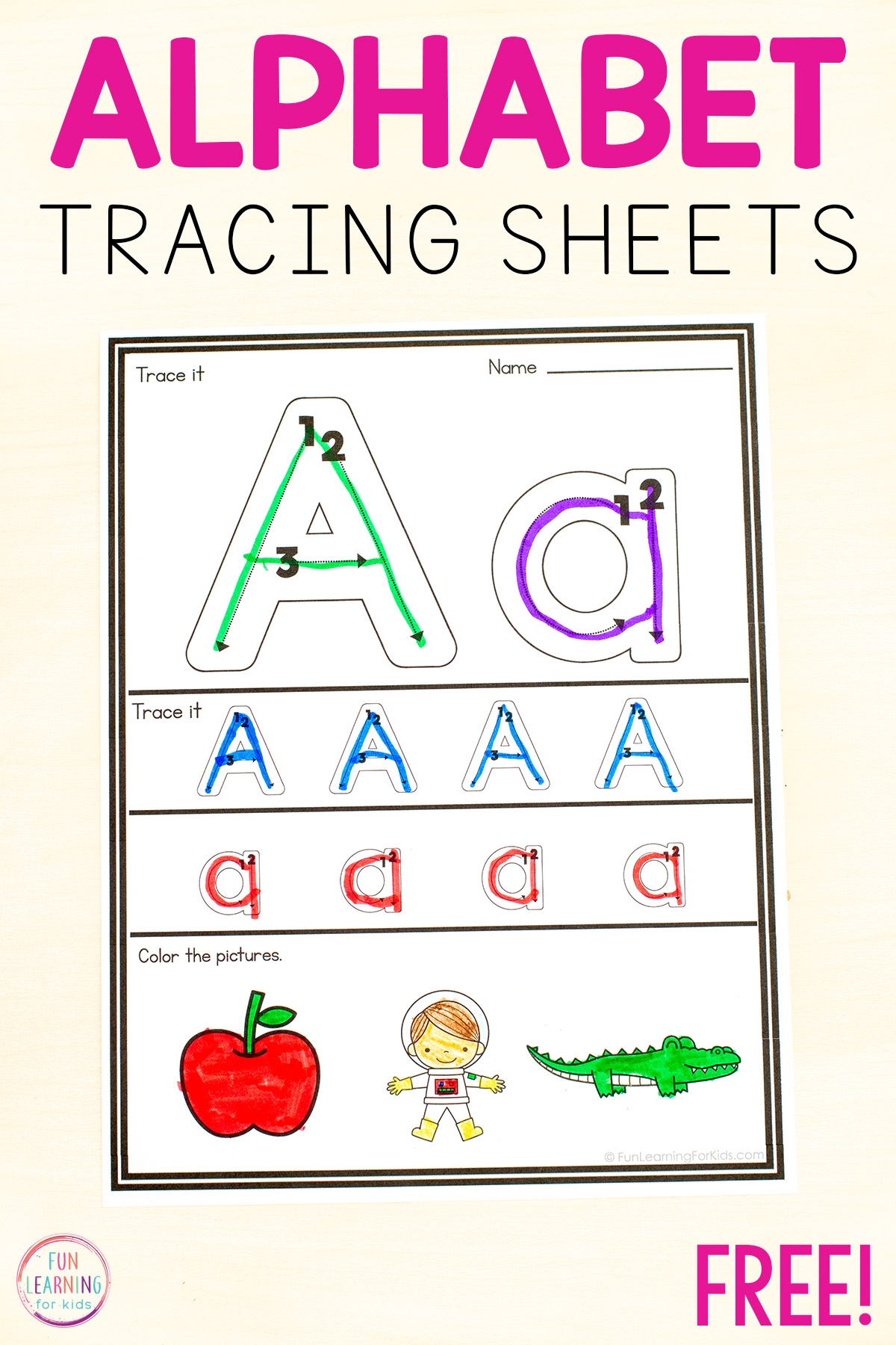 Alphabet Worksheets For Kids Free Printable
