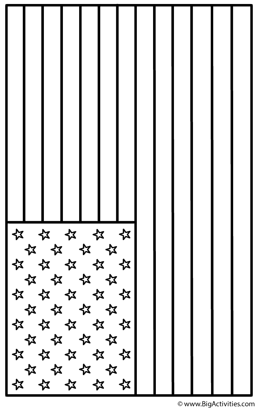 American Flag Coloring Sheet Printable