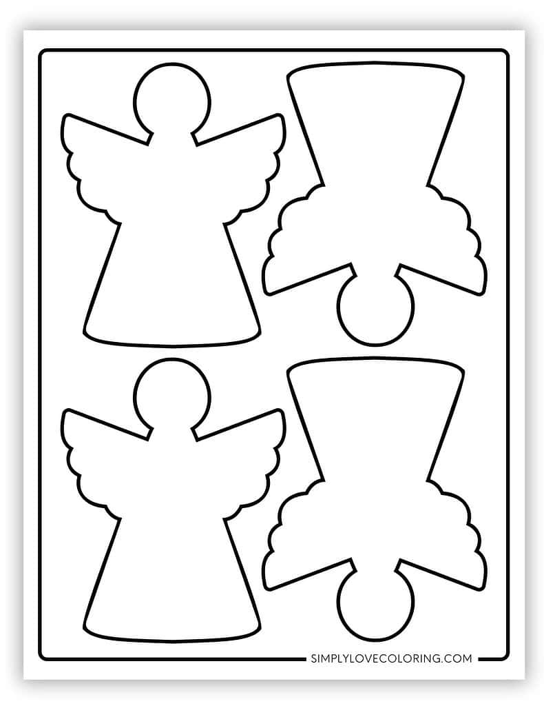 Angel Templates Free PDF Printables Simply Love Coloring