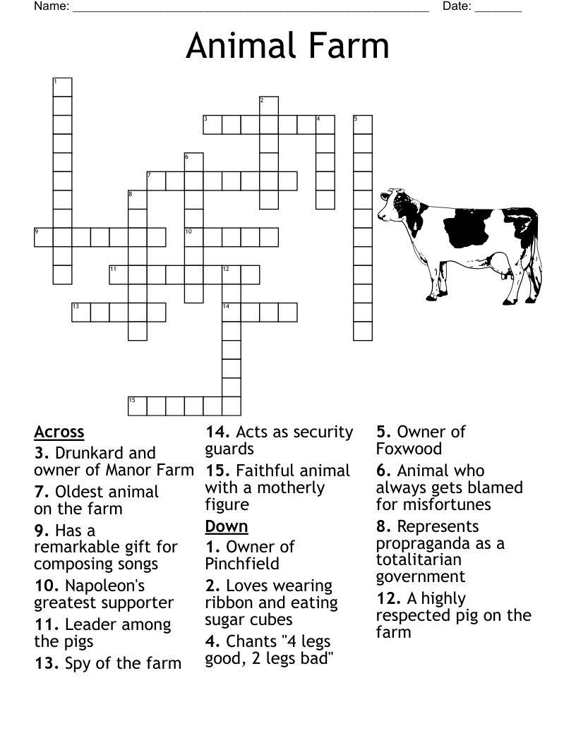 Free Printable Crossword Puzzles Farm