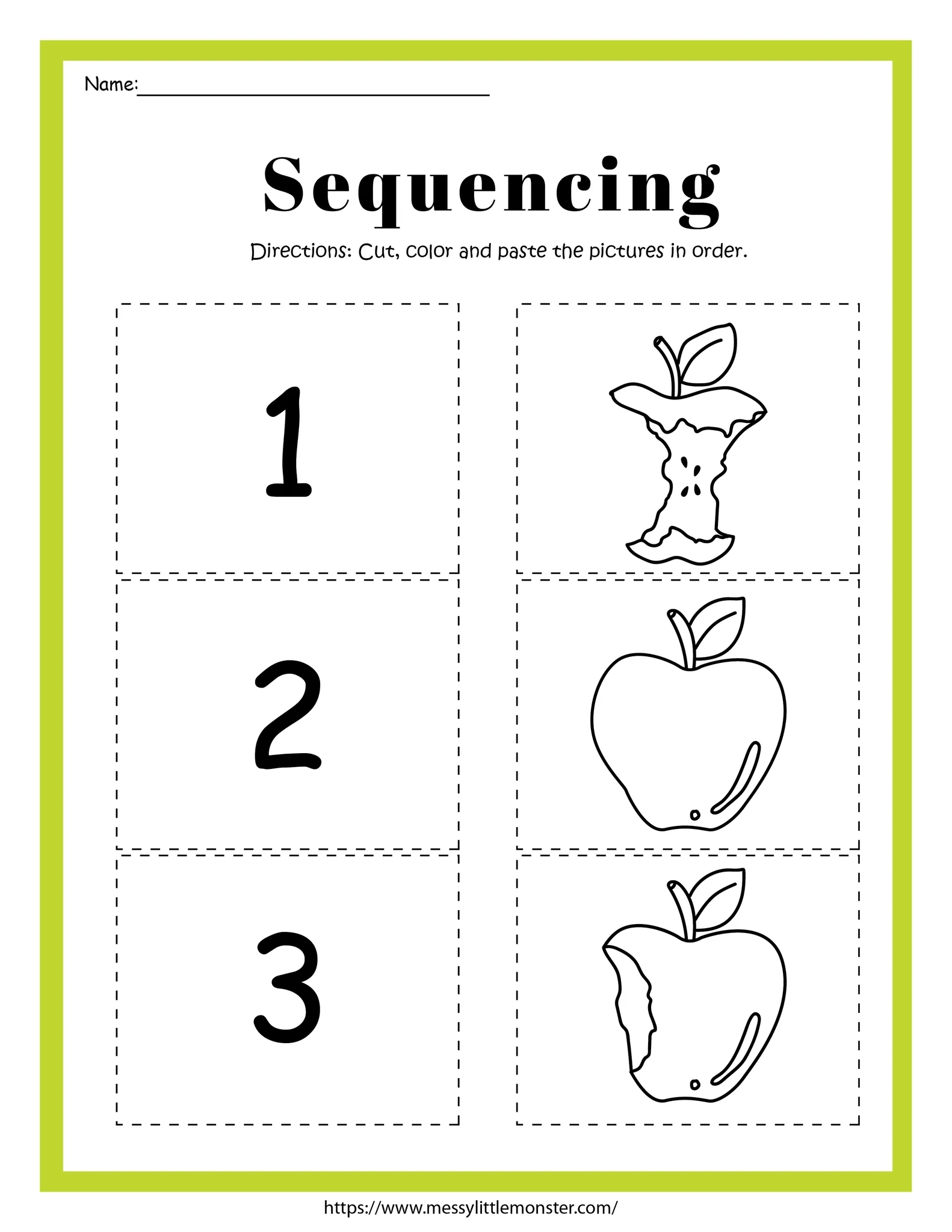 Apple Activities For Preschoolers Printable