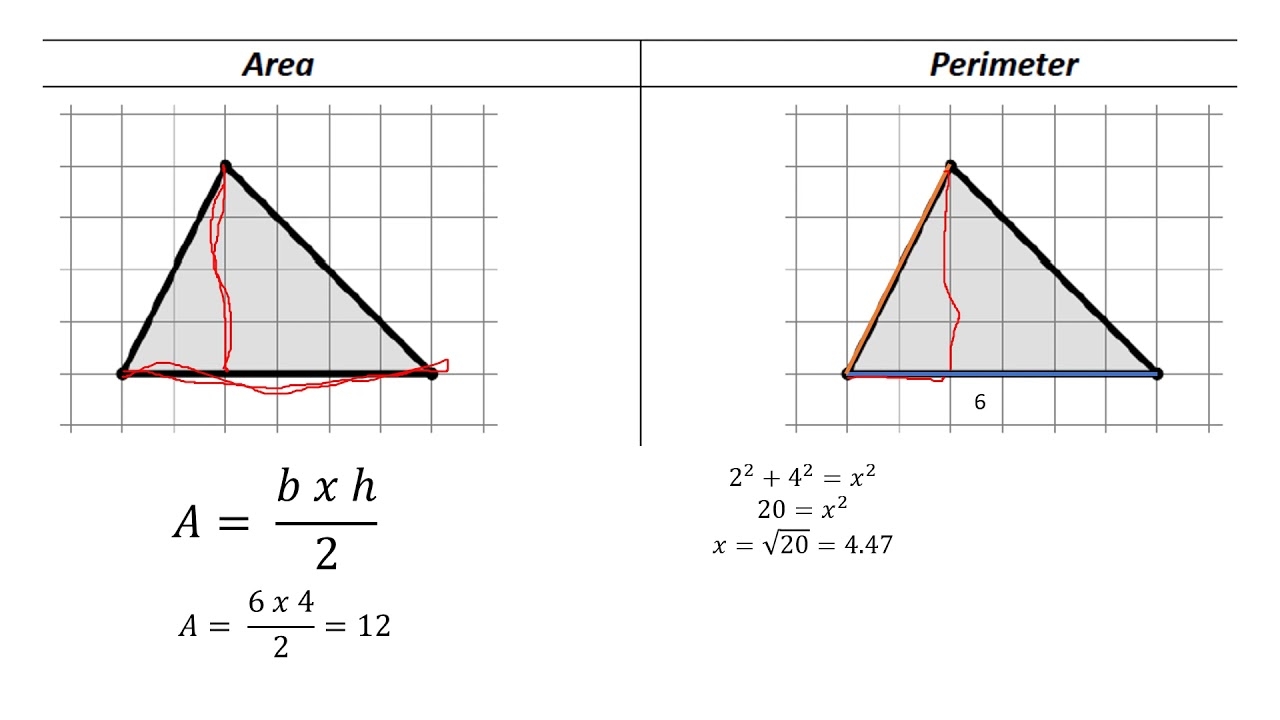 Triangle On Graph Paper