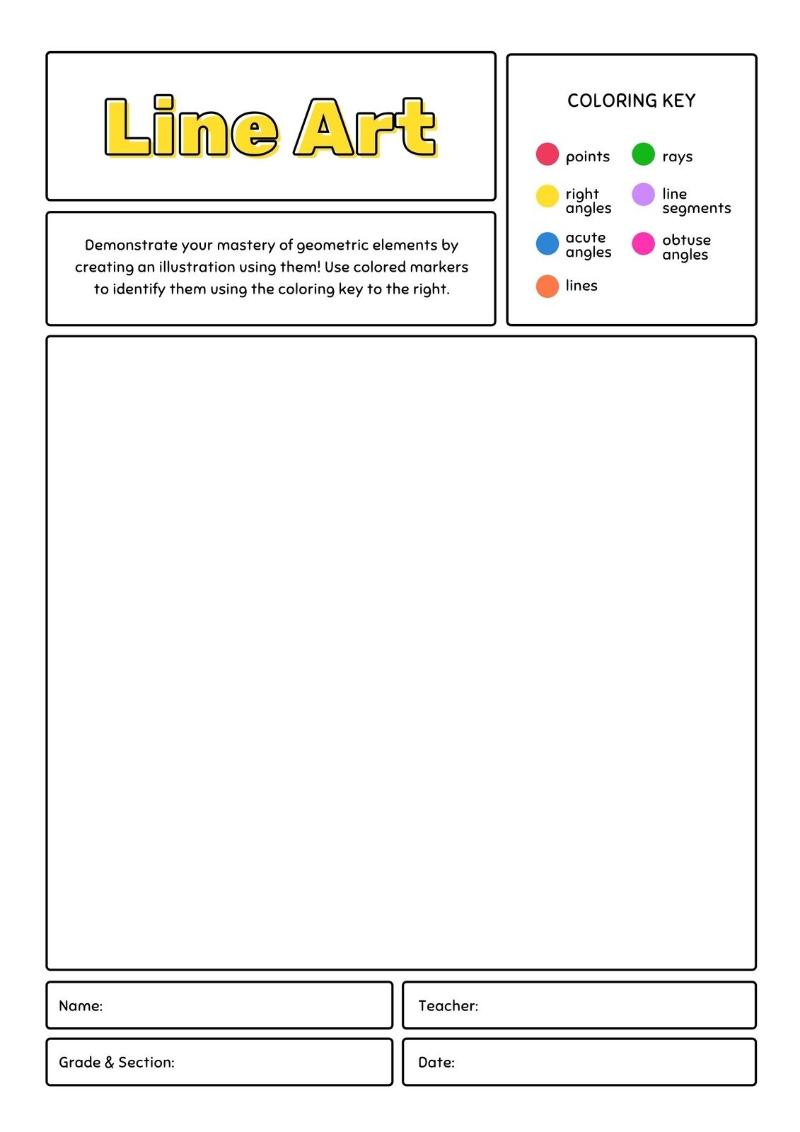 Free Printable Art Worksheets For 6th Grade
