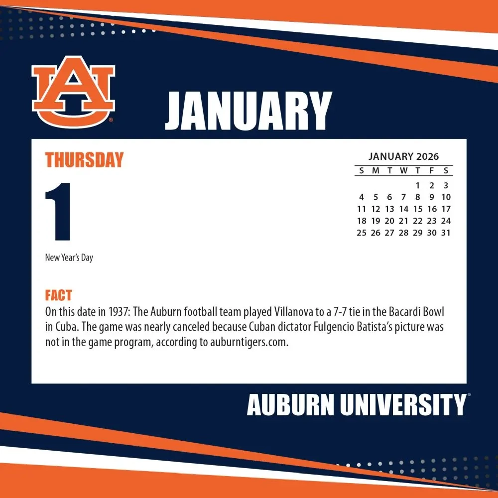 Auburn Tigers 2026 Desk Calendar Calendars