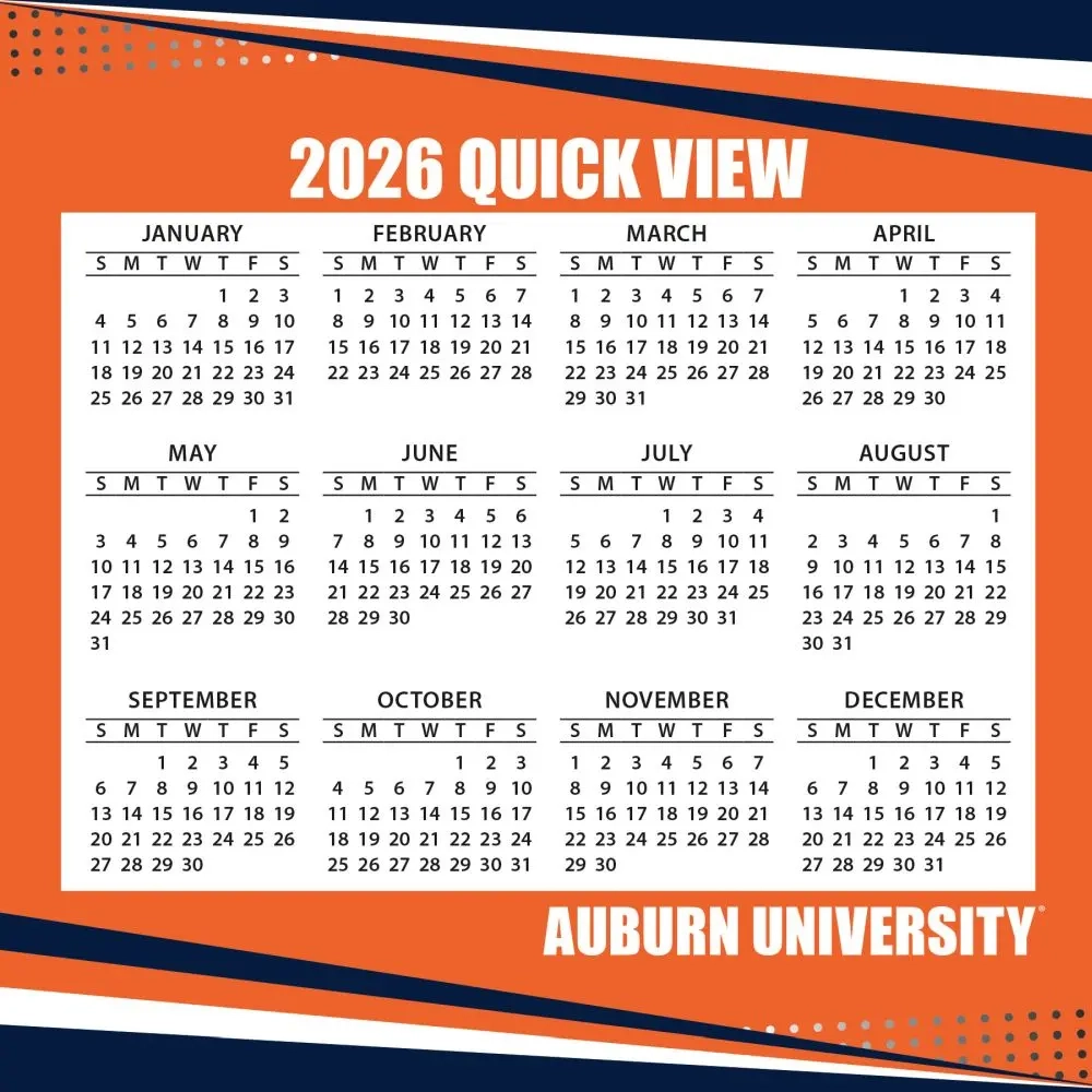 Auburn Tigers 2026 Desk Calendar Calendars