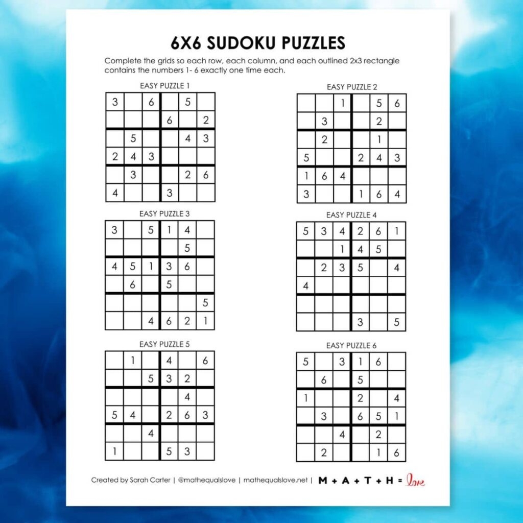 Sudoku Puzzles Printables