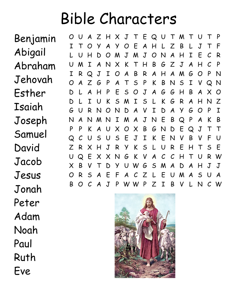 Find Free Printable Bible Word Search Puzzles