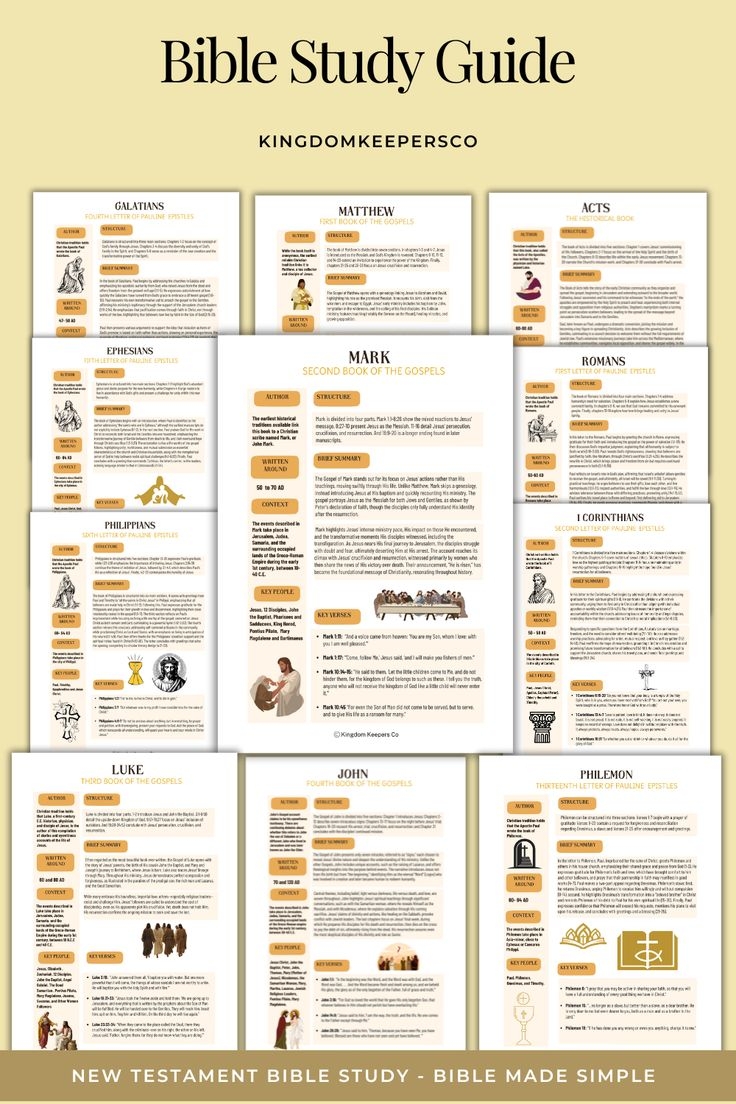 Bible Study Made Easy With Summary Sheets And Guides