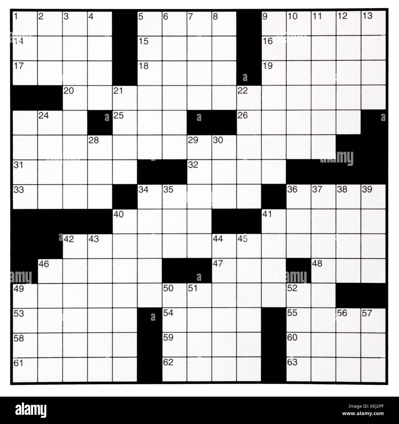 Printable Blank Crossword Puzzle Grid