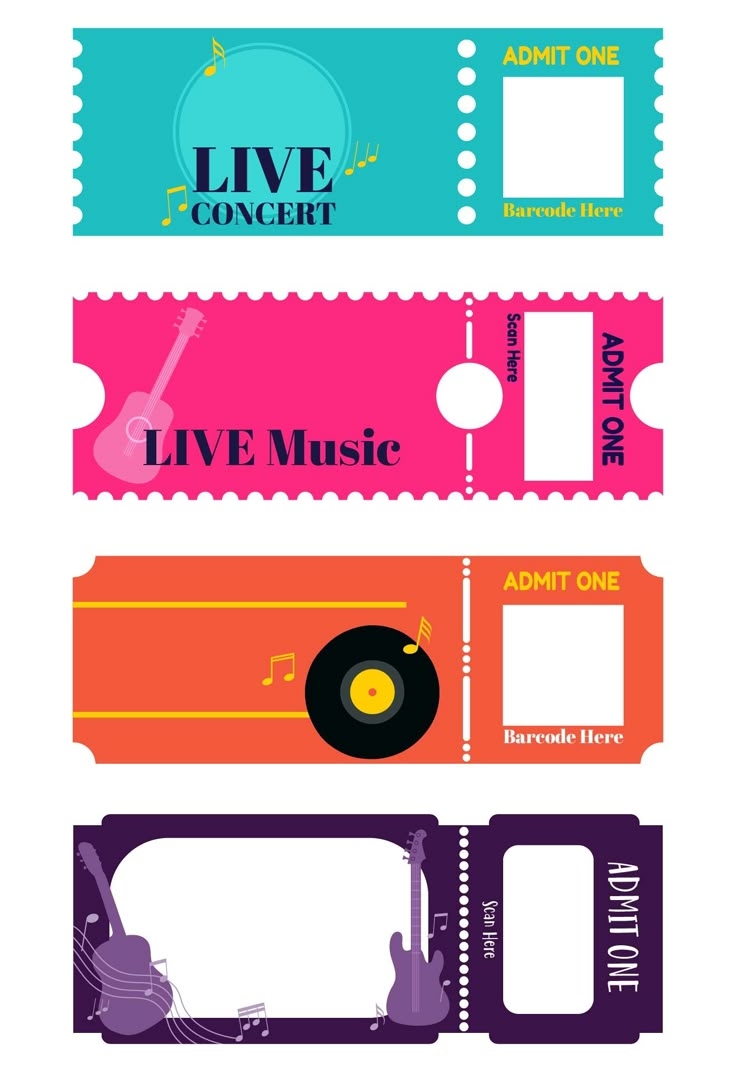 Concert Ticket Printable Template