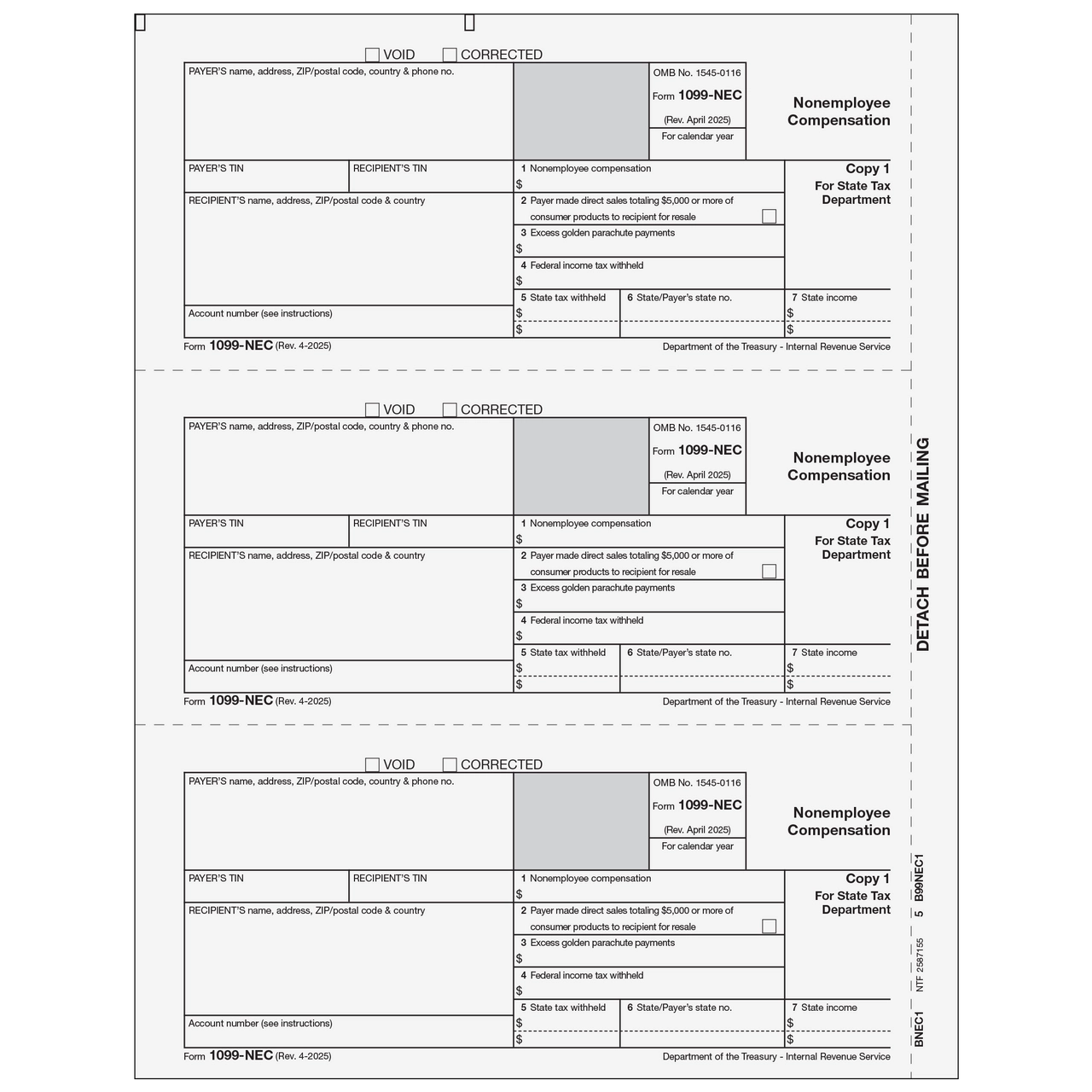 Printable Form 1099 Nec
