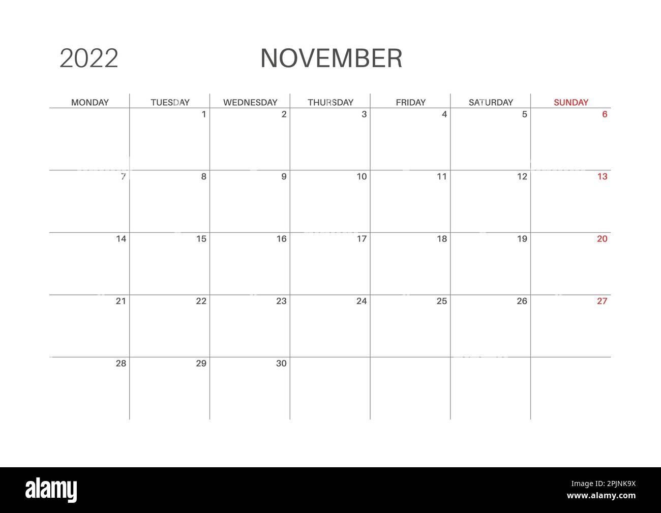 Printable November Calendar Fill In