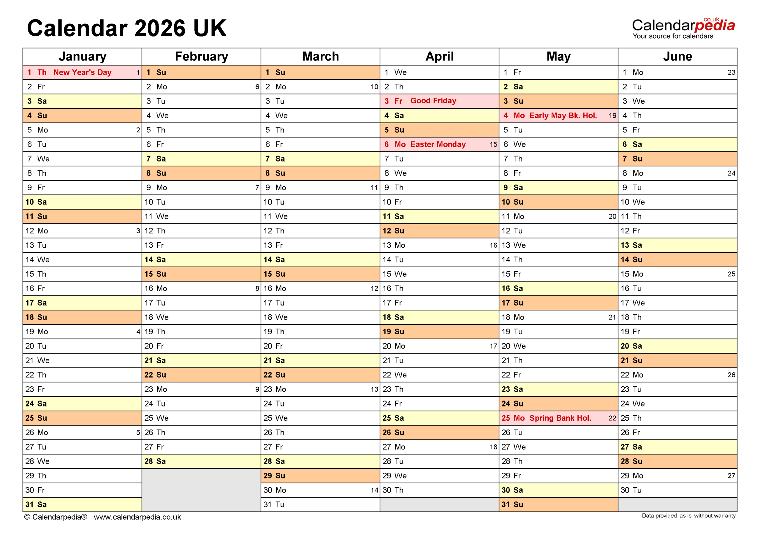 2026 Planner Calendar Printable