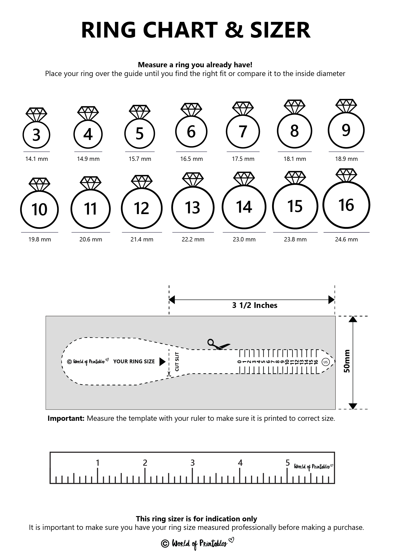 Chart How Do I Determine My Ring Size Online Printable My Ring 