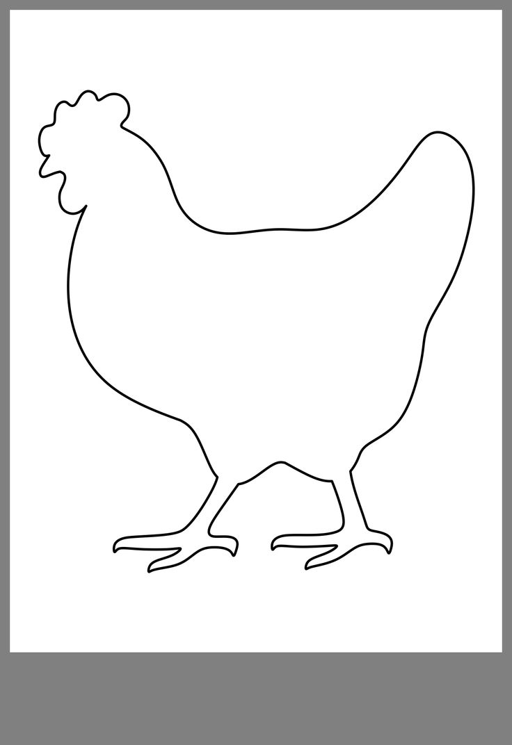 Hen Template Printable