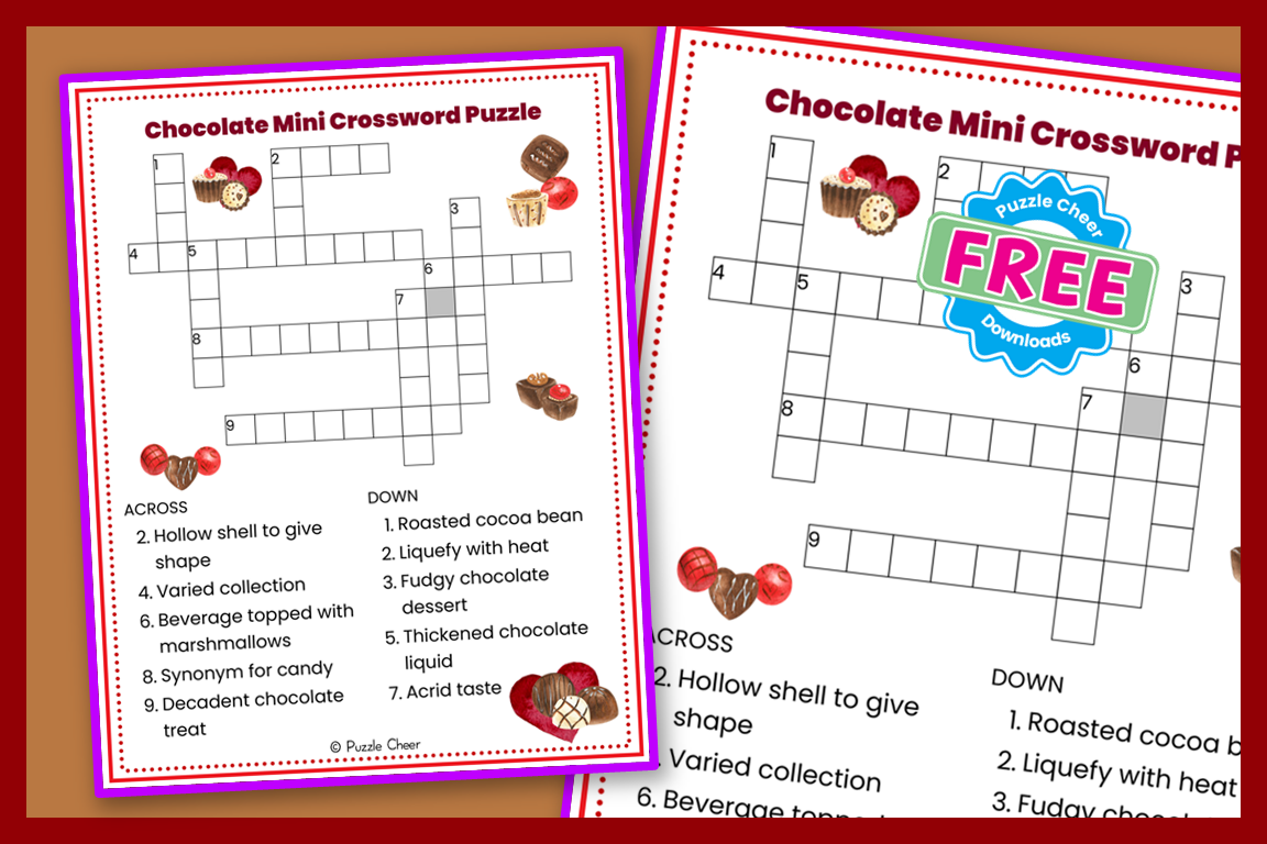 Mini Crossword Puzzle Printable Free