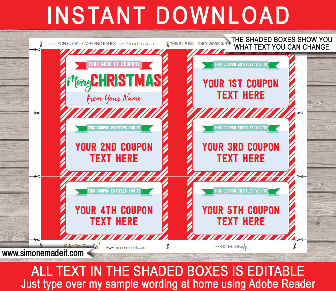 Christmas Coupon Book