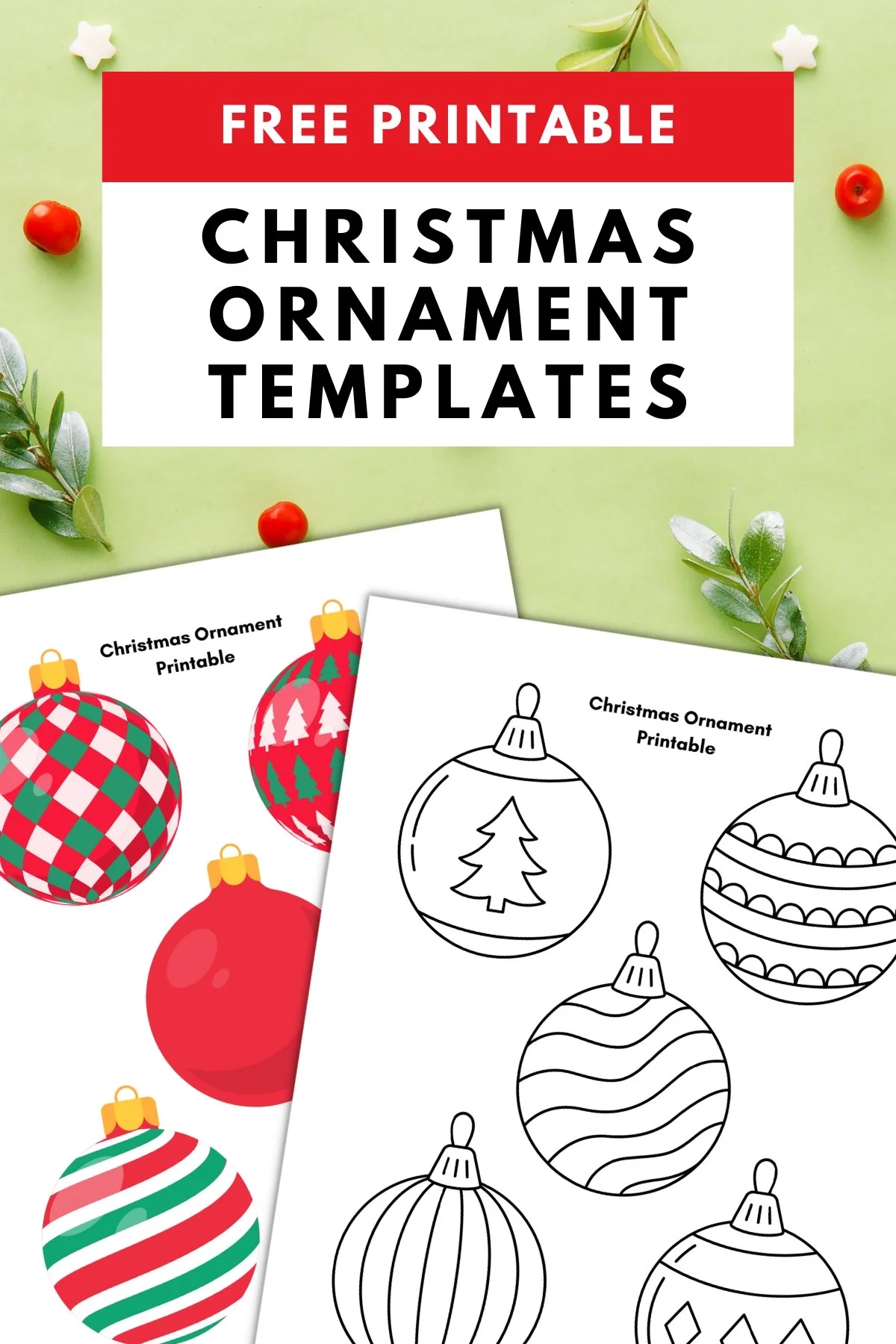 Free Printable Ornament Template