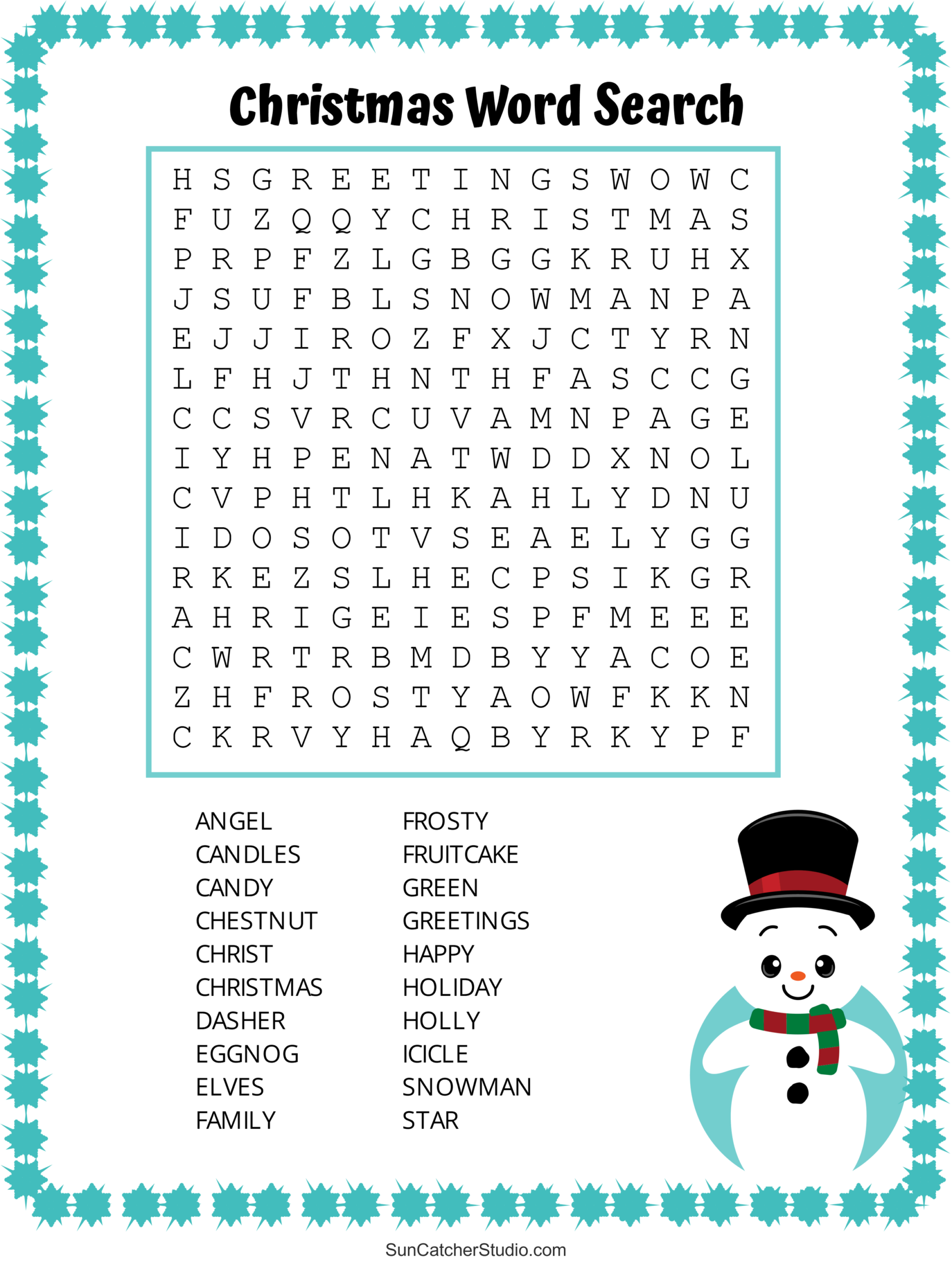 Free Printable Christmas Puzzle Pages