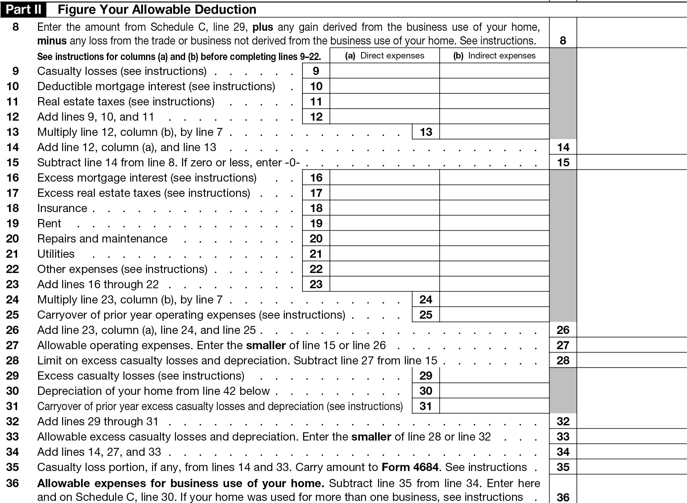 Example Of 8829 Form Filled Out