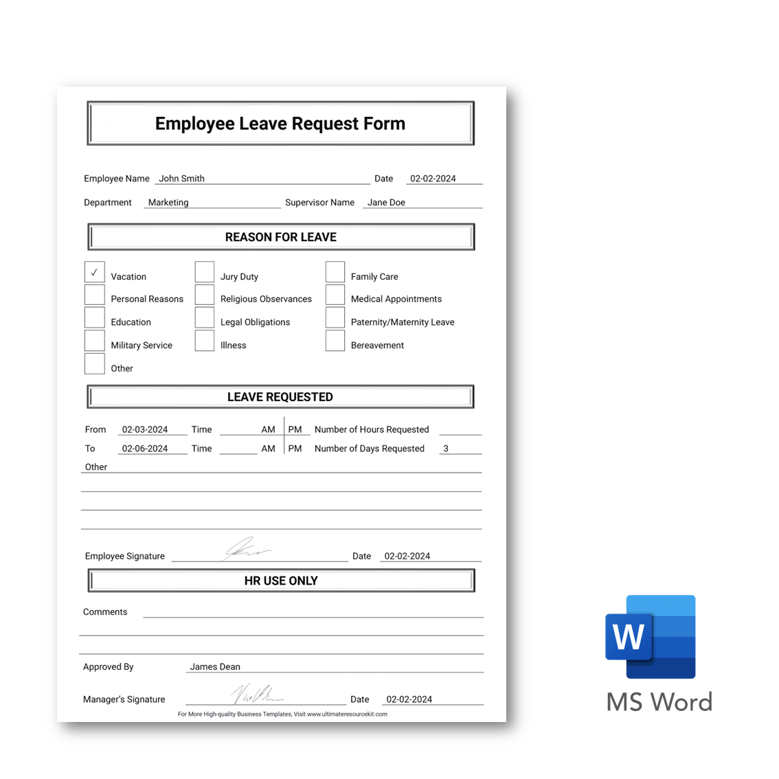 Comprehensive Employee Leave Request Form 2025 
