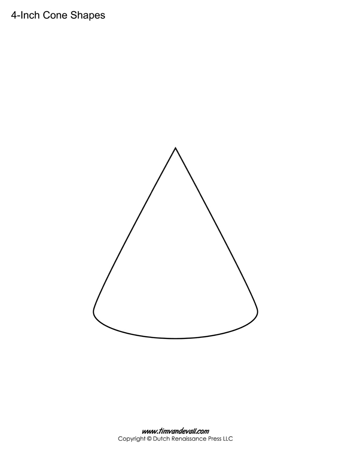 Cone Templates Free Printable Cone Shape PDFs