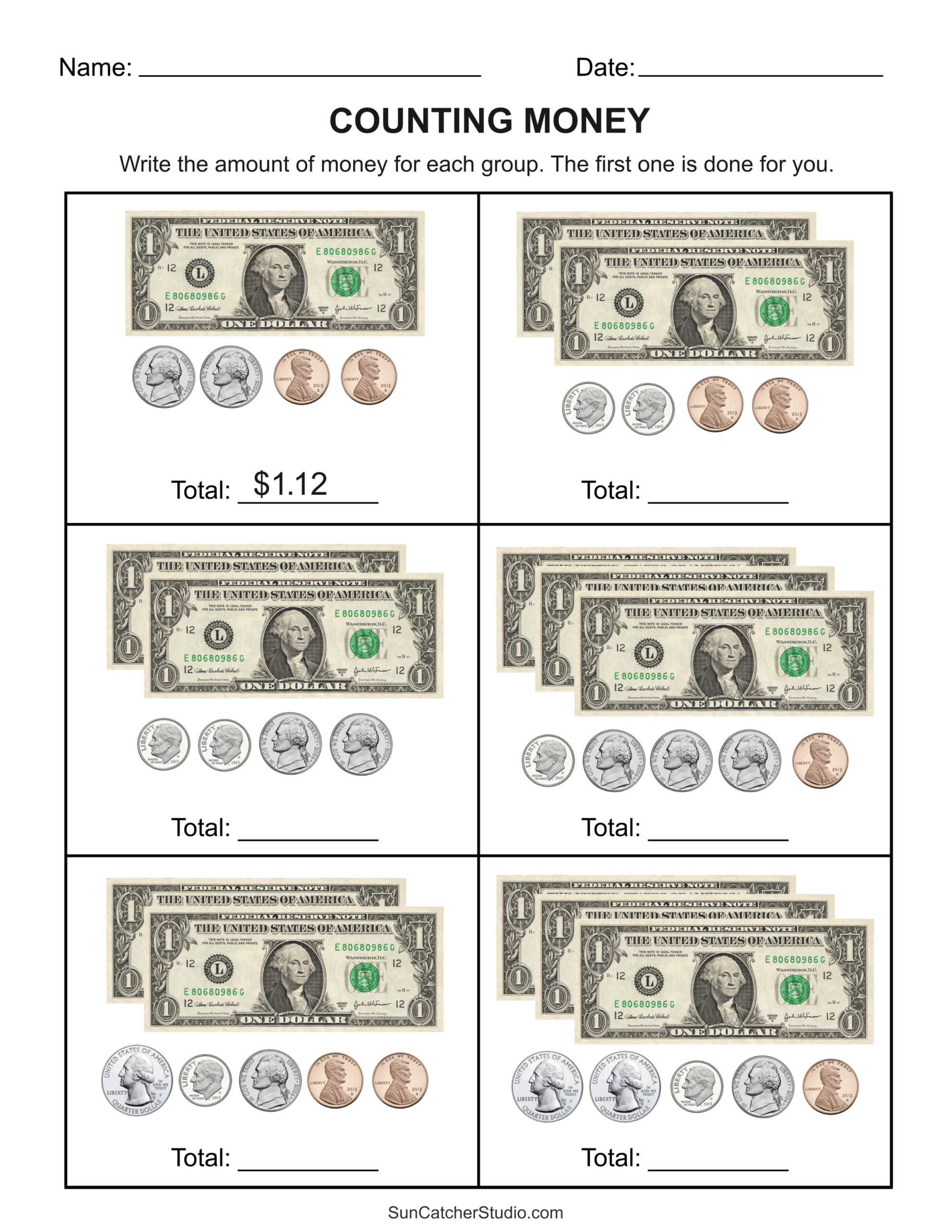Counting Money Worksheets Money Math Free Printables 
