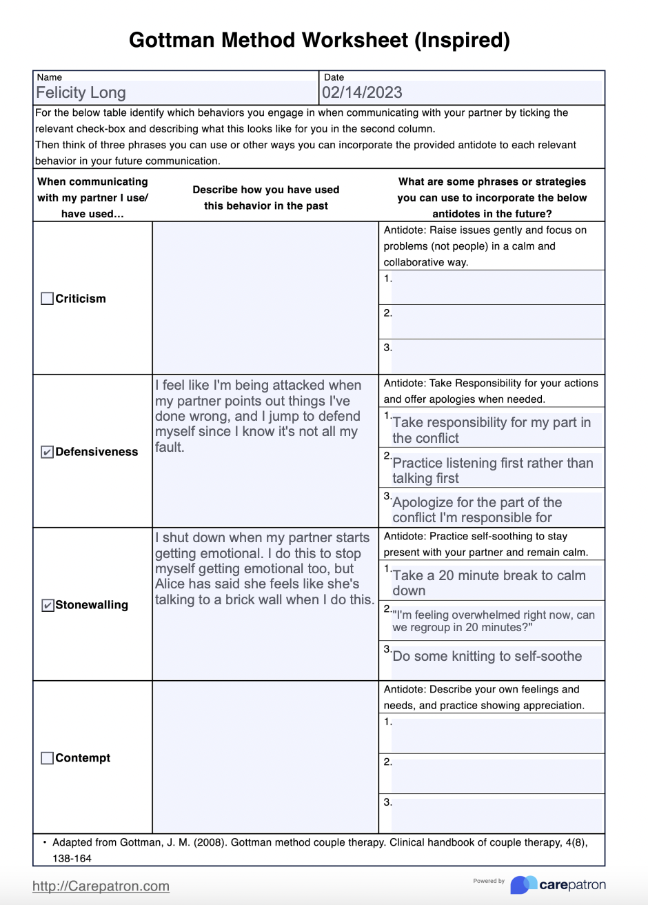 Couples Therapy amp Marriage Counseling Printables And PDFs The 