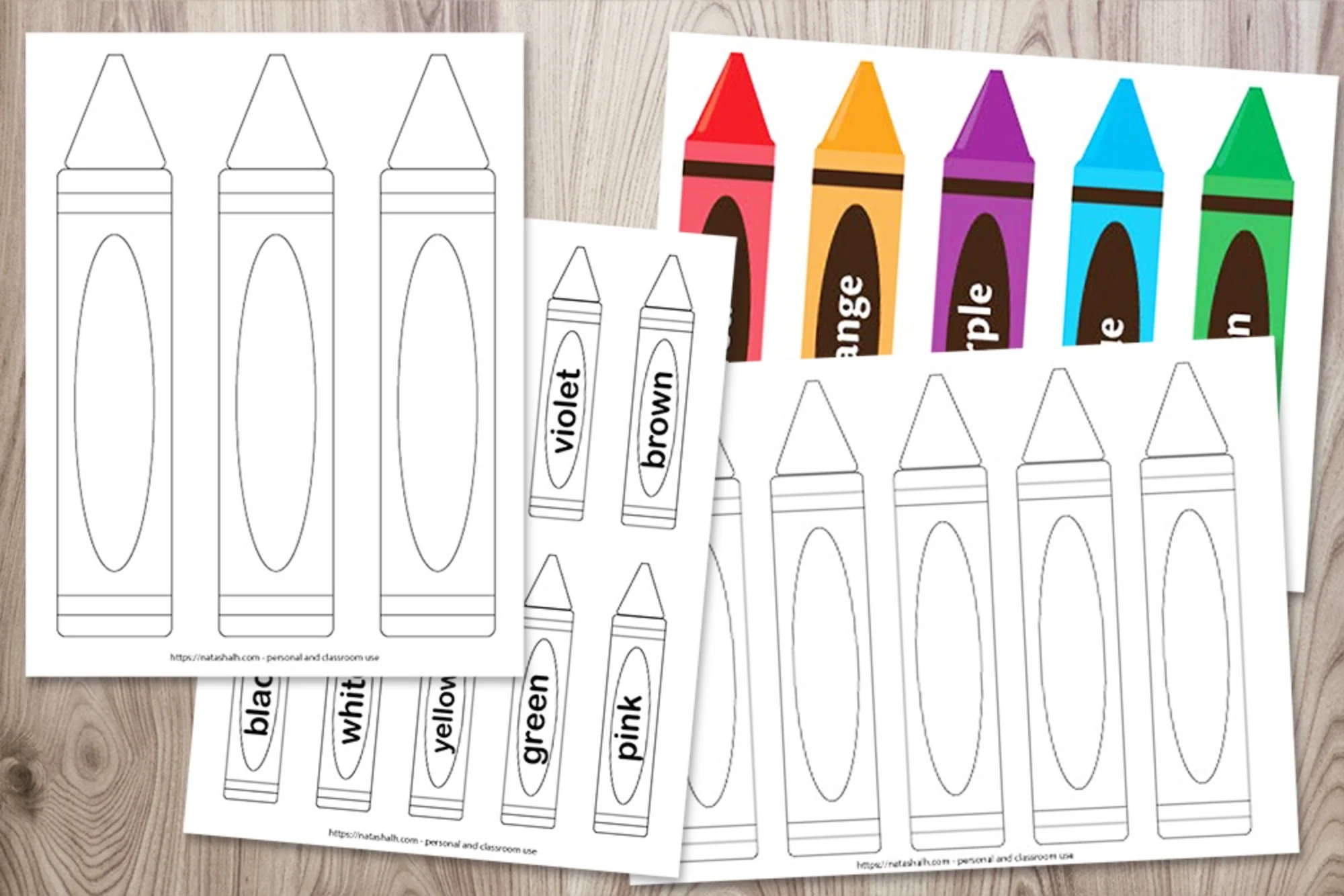 Large Printable Crayon Template