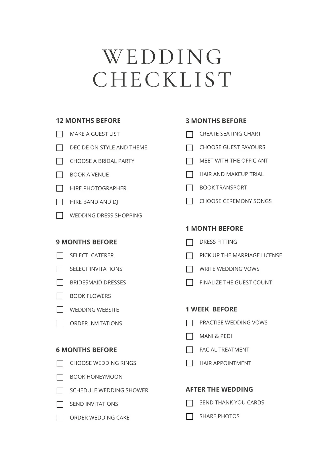 Customize 194 Wedding Checklists Templates Online Canva