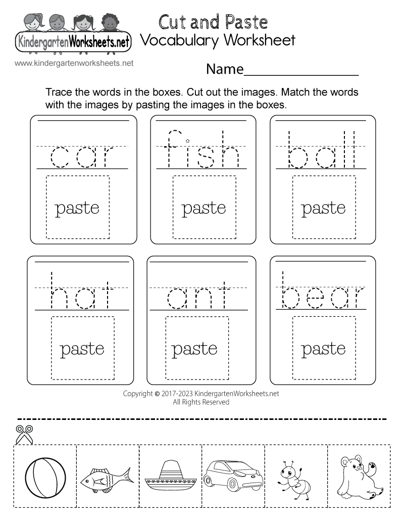 Free Printable Worksheets Kindergarten