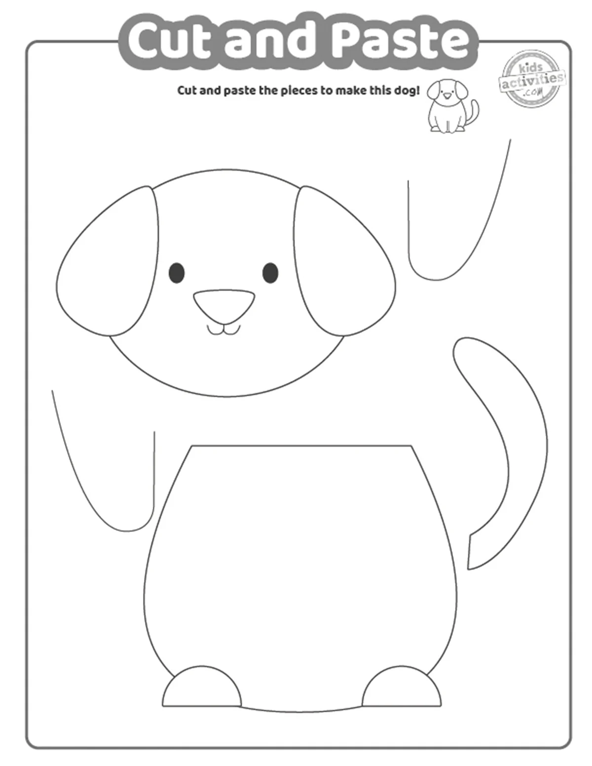 Cut And Paste Learning Worksheets Printables