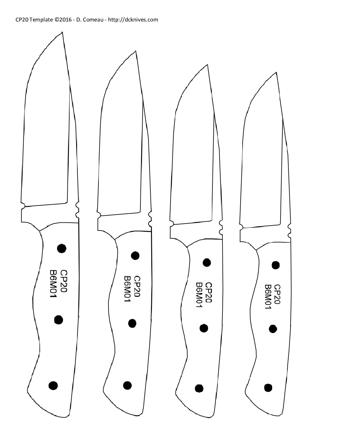 Free Printable Knife Templates
