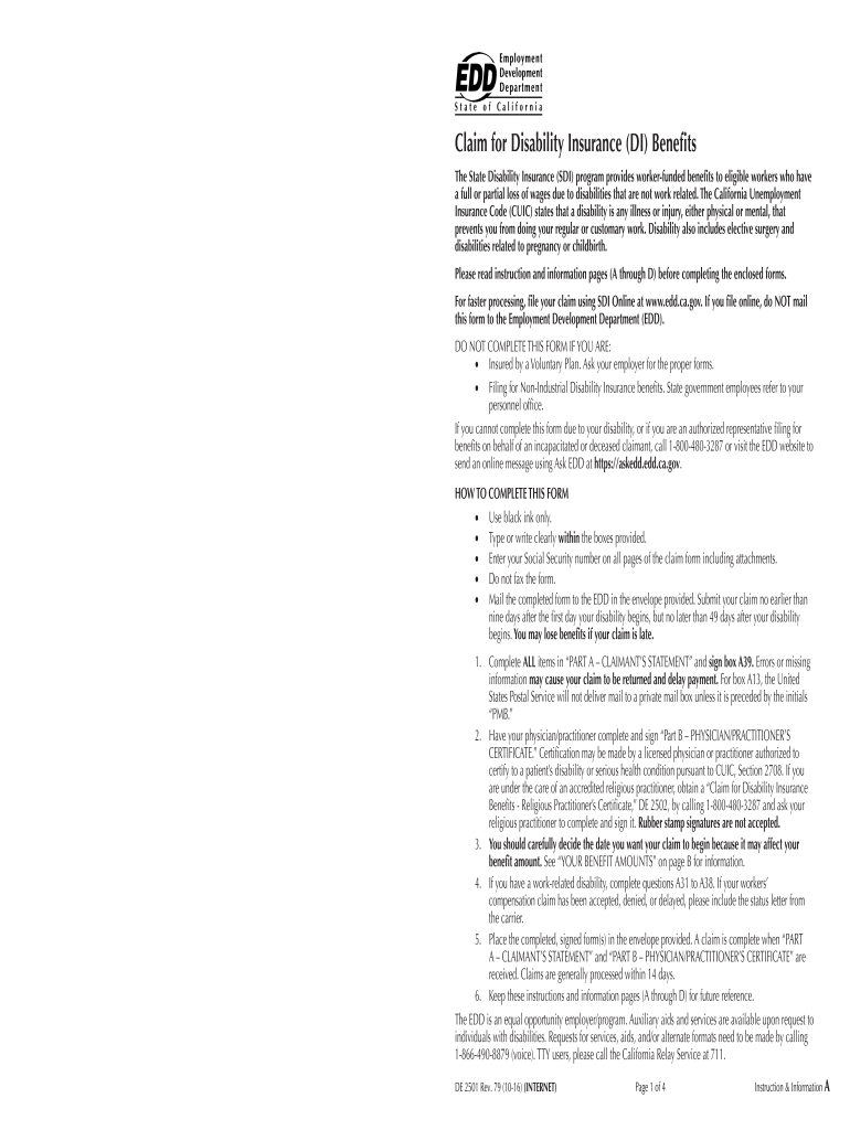 Printable De 2501 Part B Physician Form