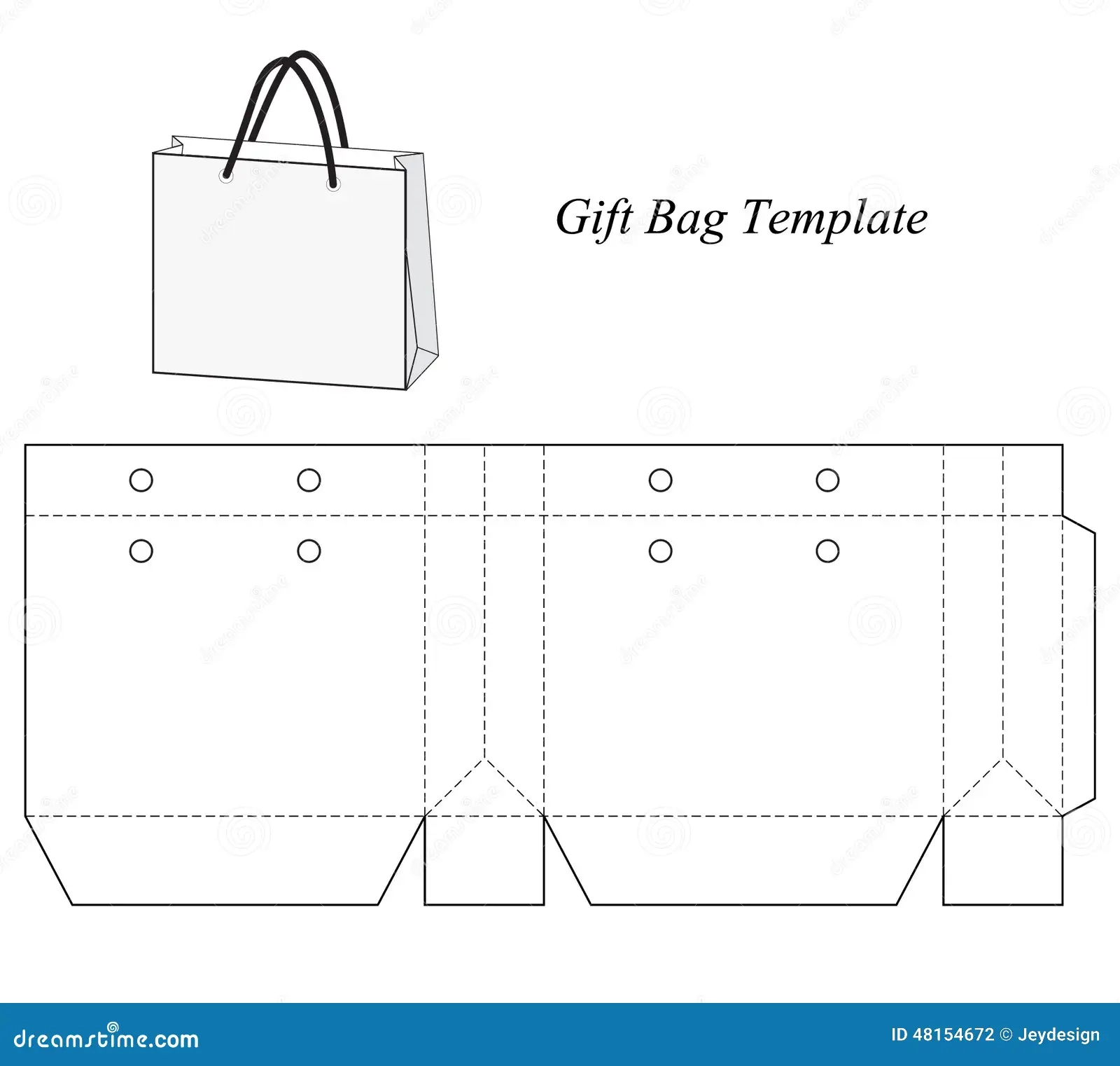 Simple Printable Paper Bag Template